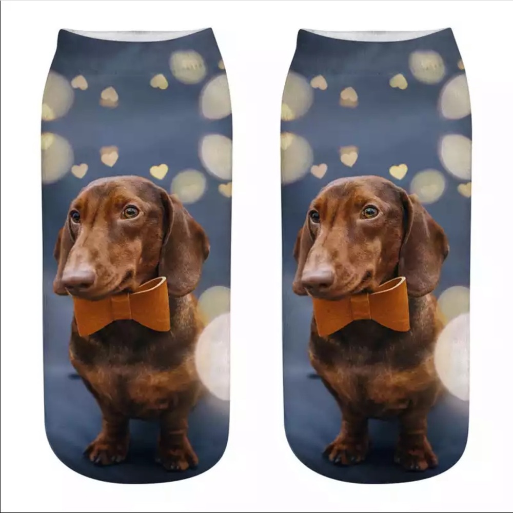 Unisex 3D Printed Socks - Cute Dachshund